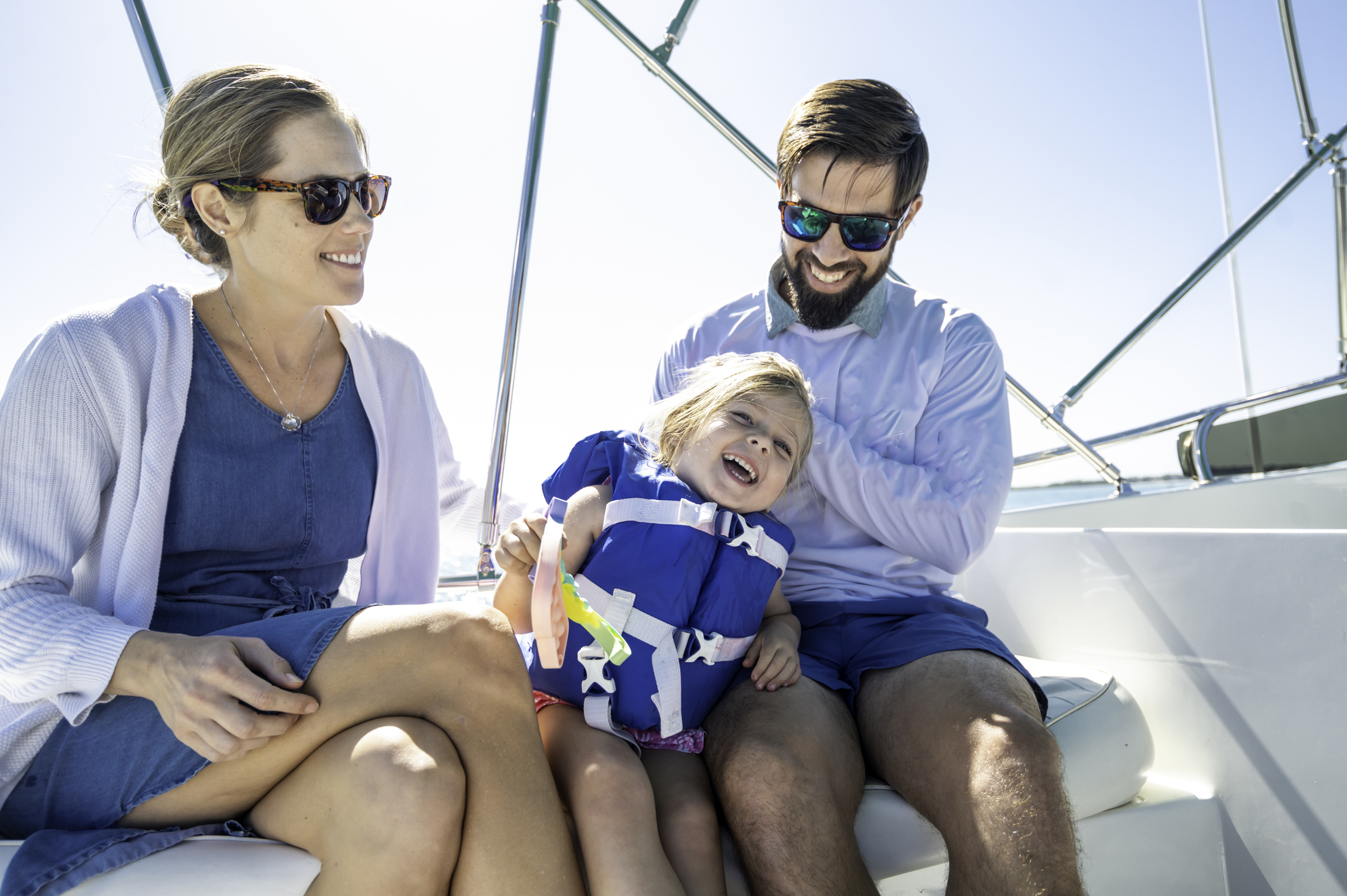 Young happy black family